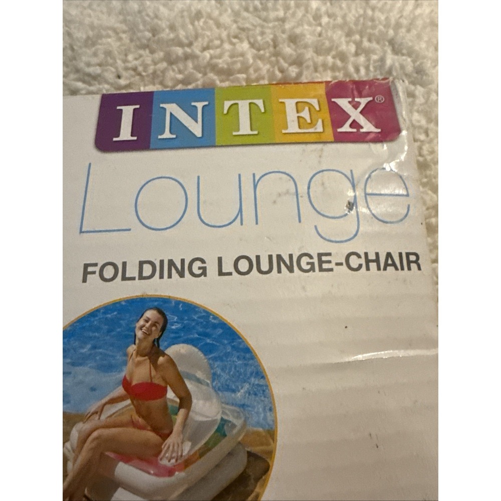 2015 New In Box Intex Inflatable Folding Lounge Chair Pool Float Pool Water - Picture 3 of 8